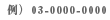 例）03-0000-0000